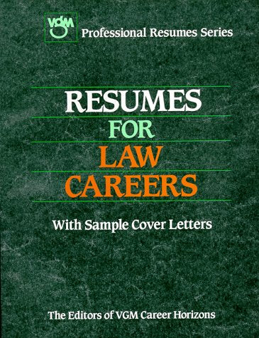 Resumes for Law Careers (Professional Resumes),Used