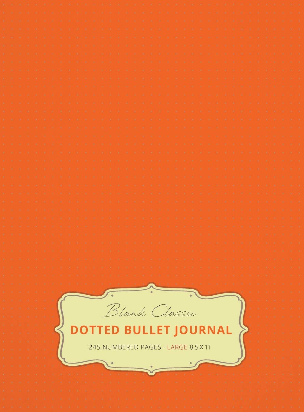 Large 8.5 x 11 Dotted Bullet Journal (Orange #19) Hardcover  245 Numbered Pages,Used
