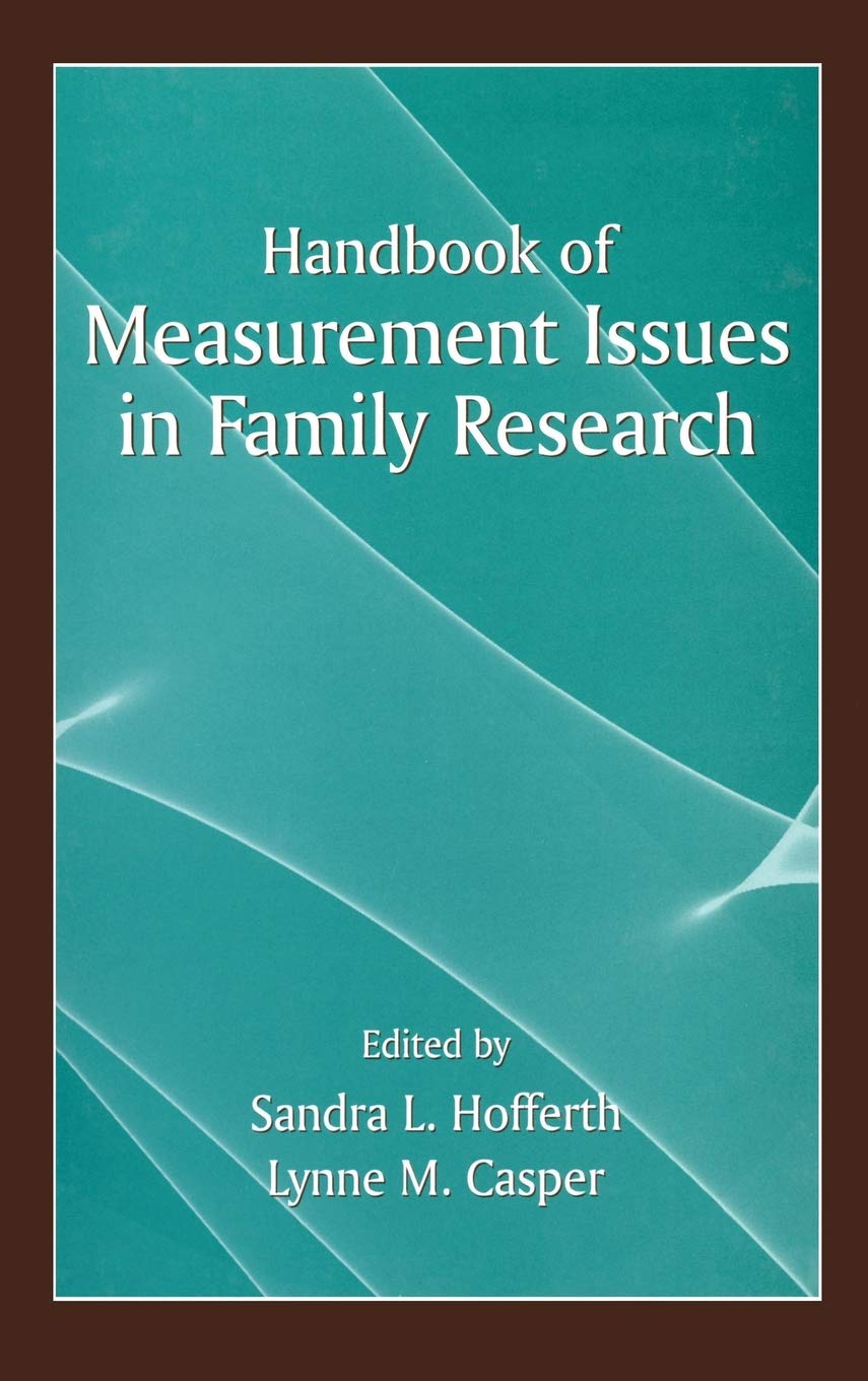 Handbook Of Measurement Issues In Family Research,Used