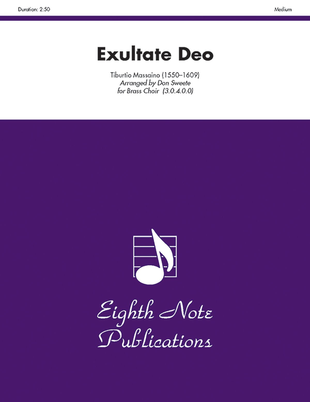 Exultate Deo: Score & Parts (Eighth Note Publications),Used