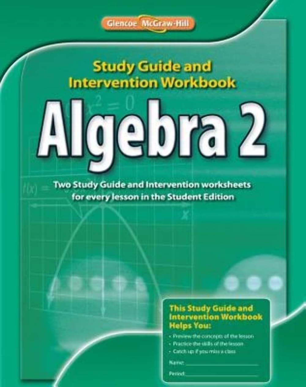 Algebra 2, Study Guide & Intervention Workbook (MERRILL ALGEBRA 2),Used