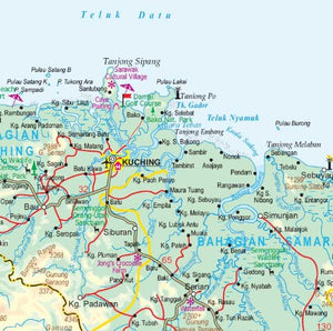 Borneo 1:1,130,000 Travel Map (Indonesia) (International Travel Maps),Used