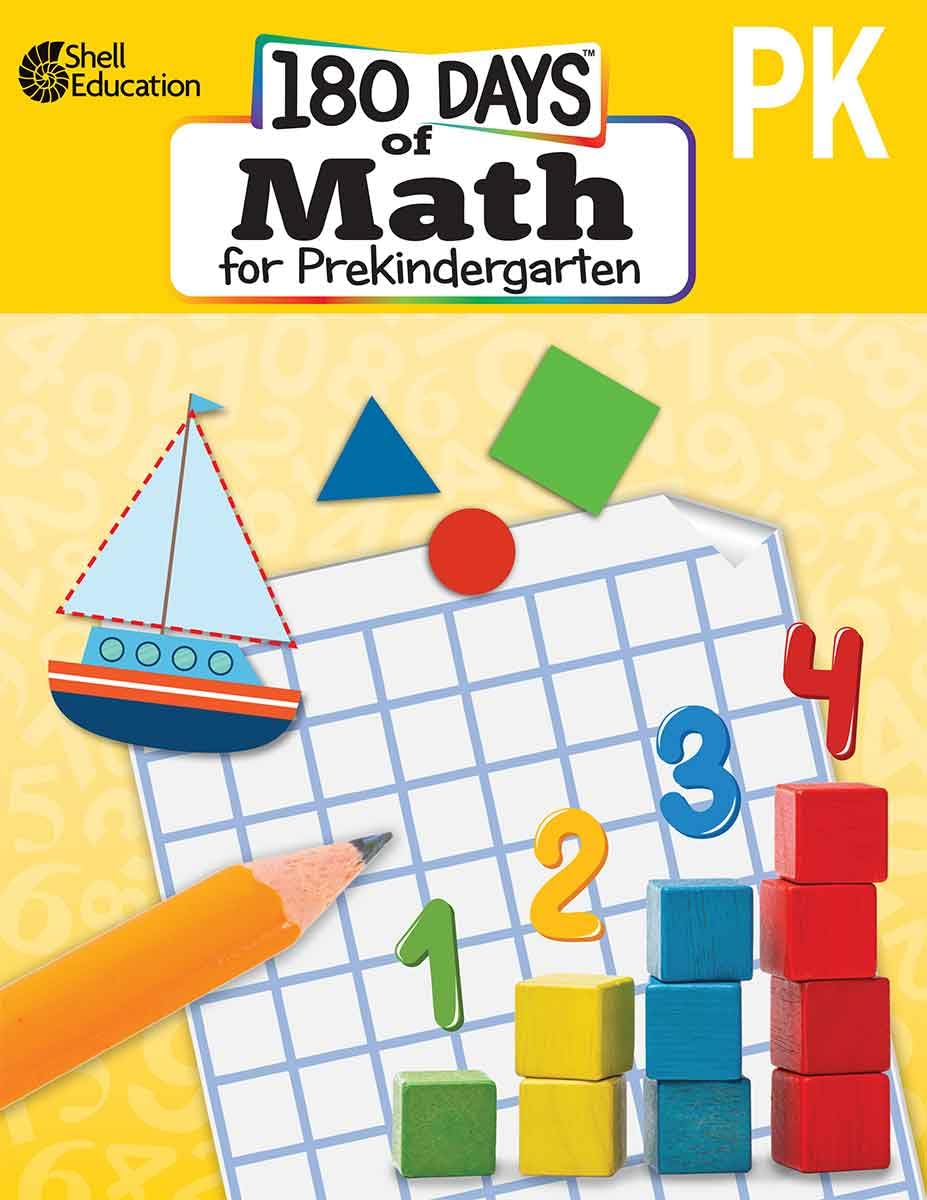 180 Days?: Mathematics for PreKindergarten Practice Workbook for Classroom and Home, Cool and Fun Practice Created by Teachers ,Used