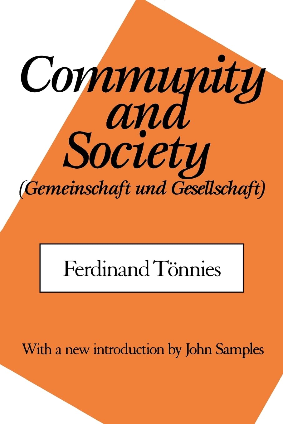 Community And Society,New