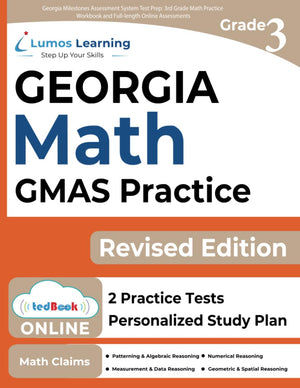 Georgia Milestones Assessment System Test Prep: 3rd Grade Math Practice Workbook and Fulllength Online Assessments: GMAS Study ,Used