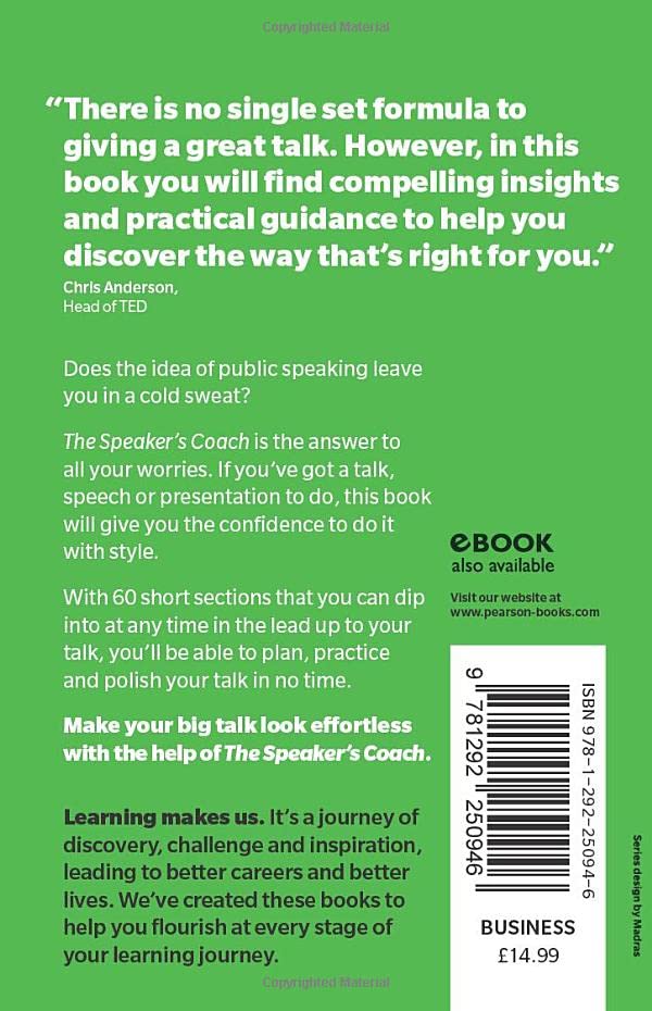 Speaker's Coach, The: 60 secrets to make your talk, speech or presentation amazing,Used