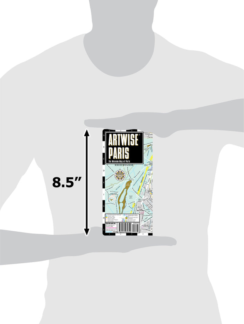 Artwise Paris Museum Map  Laminated Museum Map of Paris, FR,Used