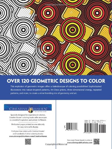 Creative Haven GEOMETRIC DESIGNS Coloring Book: Deluxe Edition (Creative Haven Coloring Books),Used