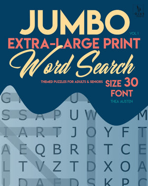 Jumbo, ExtraLarge Print Word Search Puzzles  Vol. 1: Themed Puzzles for Adults & Seniors, Size 30Font (LARGE PRINT),Used