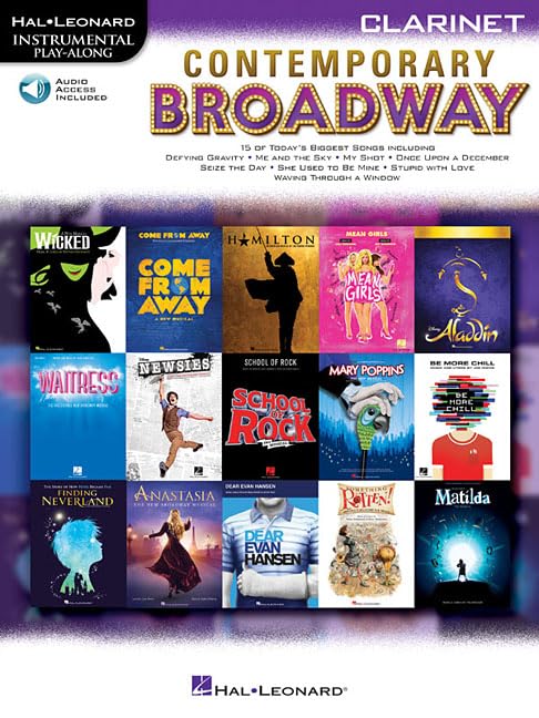 Contemporary Broadway: Instrumental PlayAlong for Clarinet (Hal Leonard Instrumental PlayAlong),Used
