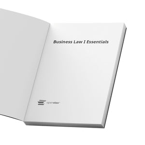 Business Law I Essentials by OpenStax (paperback version, B&W),Used