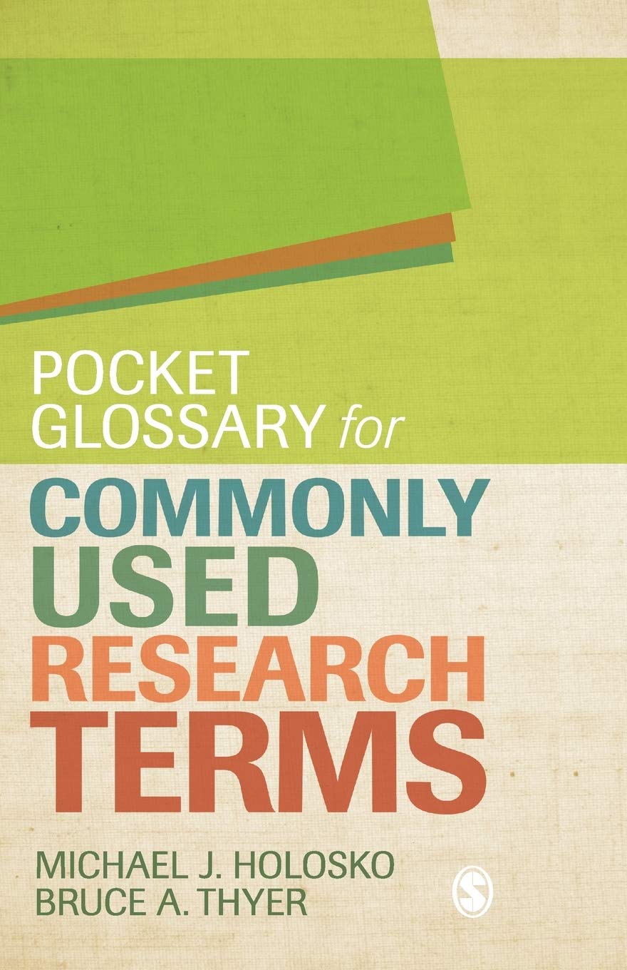Pocket Glossary for Commonly Used Research Terms,Used