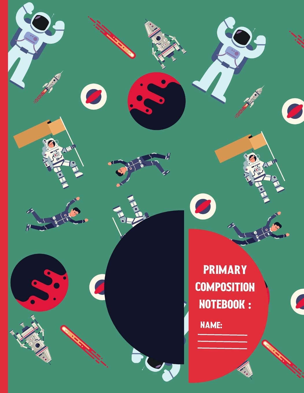 Primary Composition Notebook: Viridian space cute & elegant Story Paper to write in.,Used