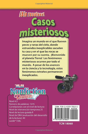 Teacher Created Materials  TIME For Kids Informational Text: Sin resolver! Casos misteriosos (Unsolved! Mysterious Events)  Gr,Used