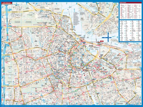 Laminated Amsterdam Map by Borch (English Edition),Used