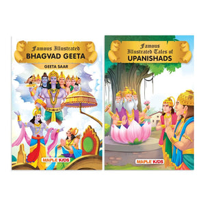 Story Books For Kids - Bhagavat Gita And Upanishad (Set Of 2 Books) (Illustrated) - Religious Stories - Learn The Mythology And Culture - Stories For Kids - Age 6+ - Read Aloud To Infants, Toddlers