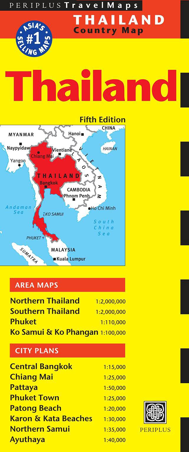 Thailand Travel Map Fifth Edition (Thailand Regional Maps),New