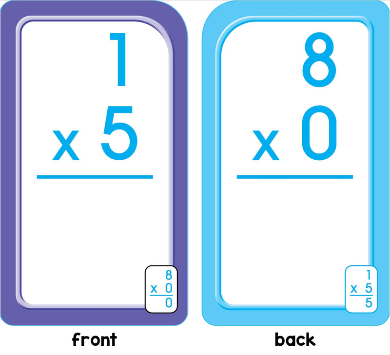 School Zone Multiplication 012 Flash Cards: 56 Math Cards, 3Rd Grade, 4Th Grade, Elementary Math, Multiplication Facts, Common,New