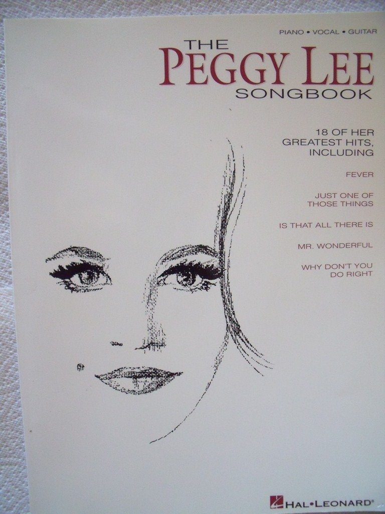 The Peggy Lee Songbook Piano, Vocal And Guitar Chords,Used