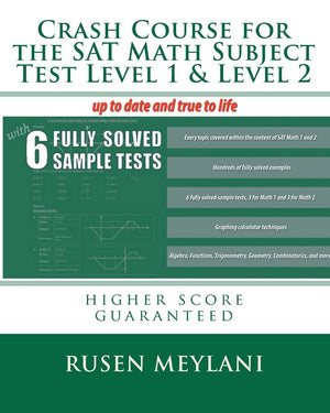 Crash Course for the SAT Math Subject Test Level 1 & Level 2: higher score guaranteed,Used