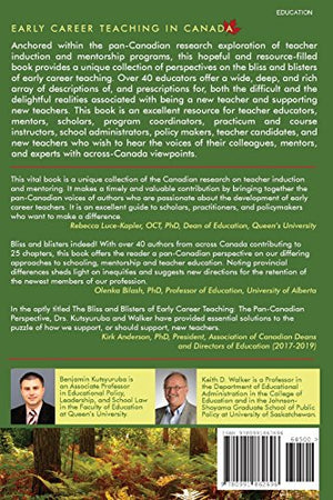 The Bliss and Blisters of Early Career Teaching: A PanCanadian Perspective,Used