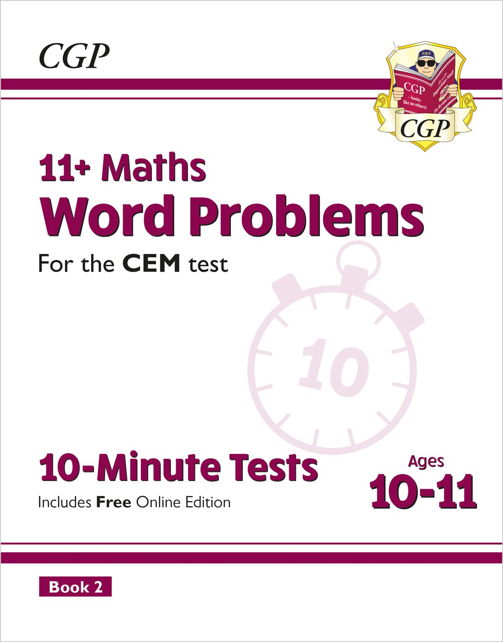 New 11+ CEM 10Minute Tests: Maths Word Problems  Ages 1011 Book 2 (with Online Edition) (CGP 11+ CEM),Used