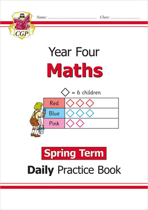 New KS2 Maths Daily Practice Book: Year 4  Spring Term: perfect for catching up at home (CGP KS2 Maths),Used