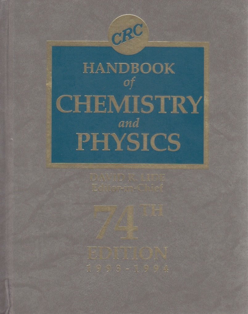 Hdbk Of Chemistry & Physics 74Th Edition,Used