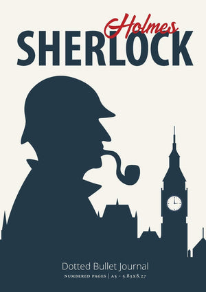The Sherlock Holmes Dotted Bullet Journal: Medium A5  5.83X8.27,Used
