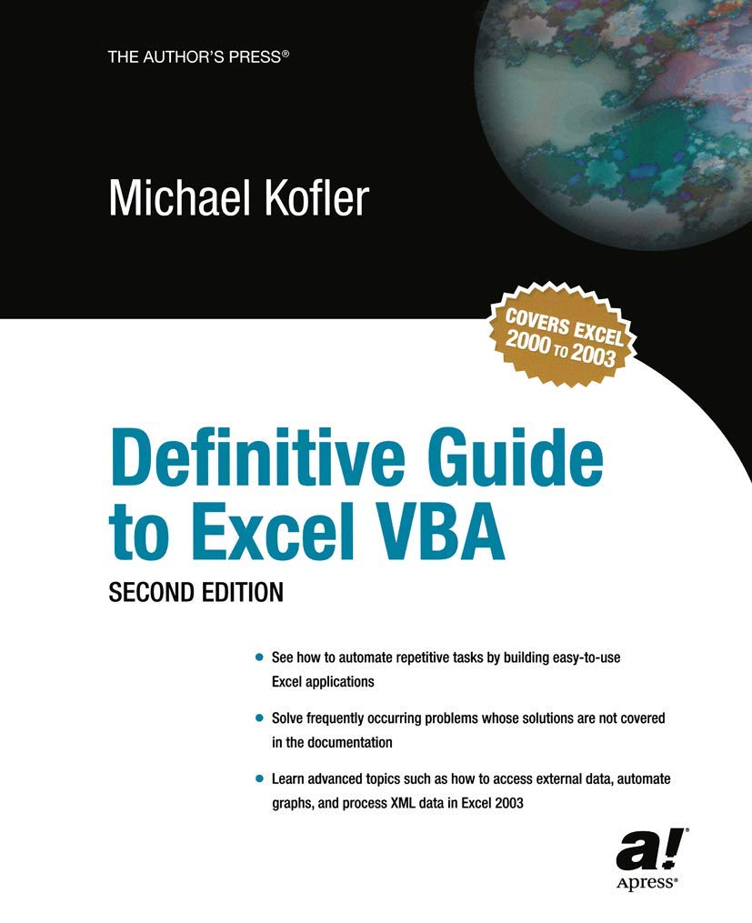 Definitive Guide to Excel VBA, Second Edition,Used