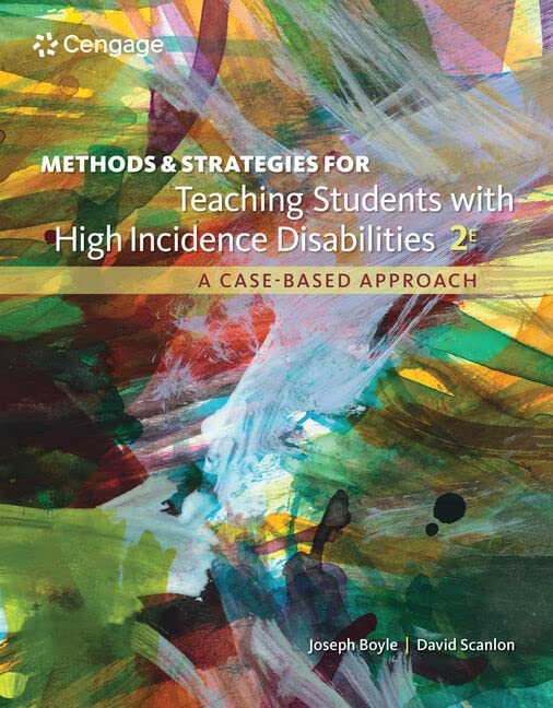 Methods and Strategies for Teaching Students with High Incidence Disabilities,Used