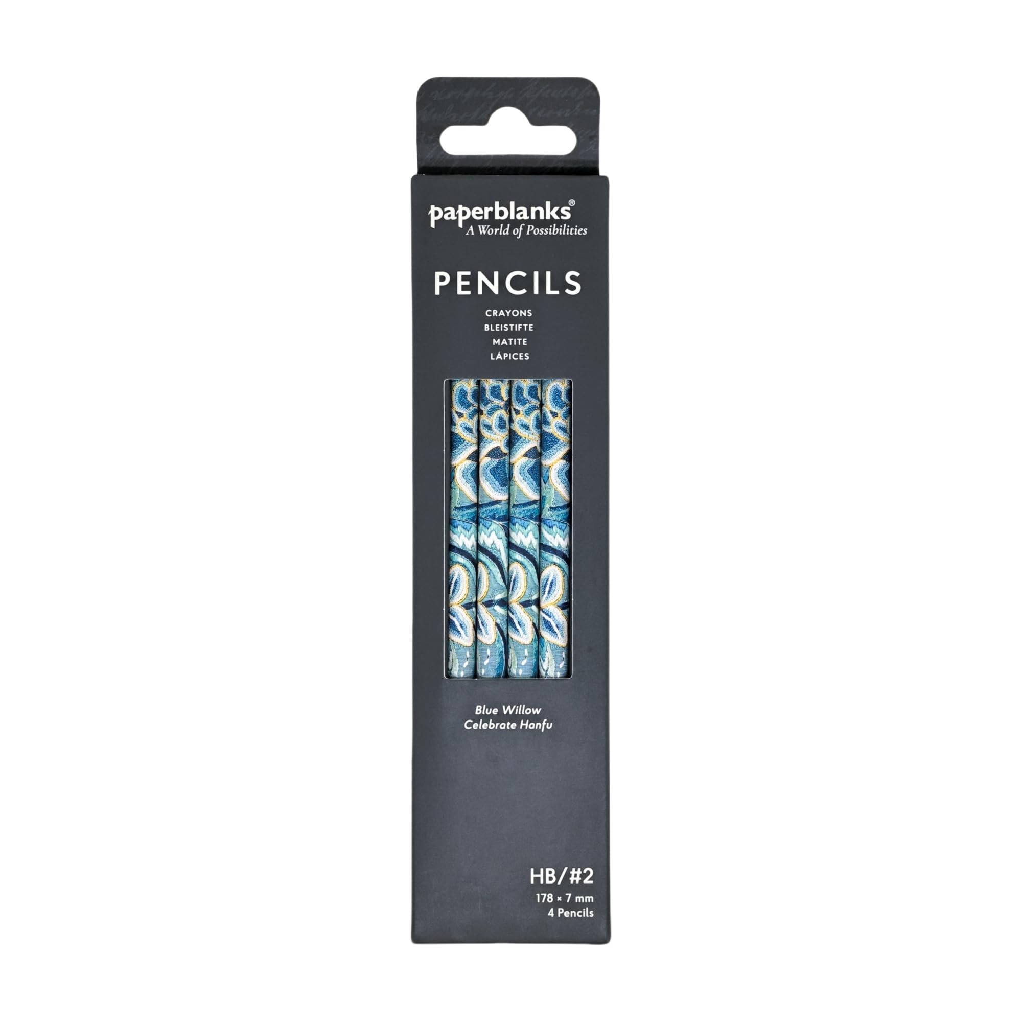 Paperblanks | Blue Willow | Celebrate Hanfu | Pencils | 4 Pack