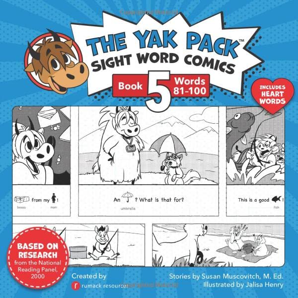 The Yak Pack: Sight Word Stories: Book 5: Comic Books to Practice Reading Dolch Sight Words (81100) (The Yak Pack  Phonics & S,Used
