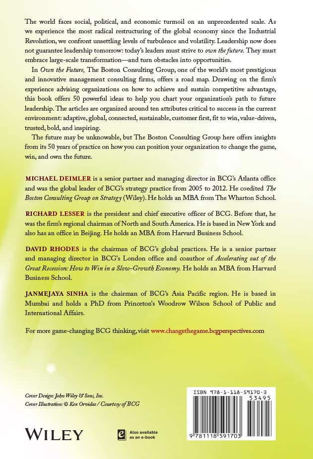 Own the Future: 50 Ways to Win from The Boston Consulting Group,New