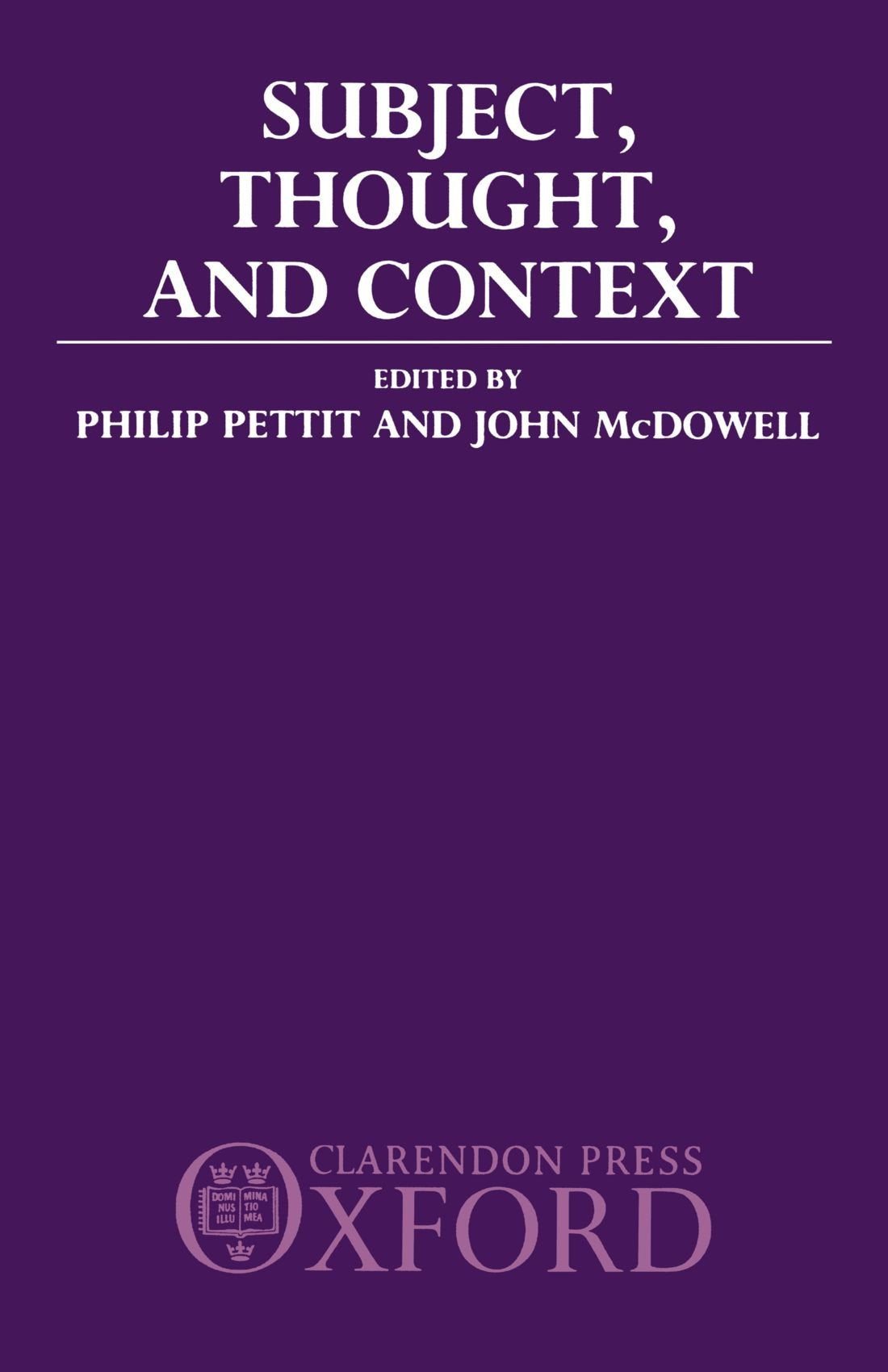 Subject, Thought, And Context,Used