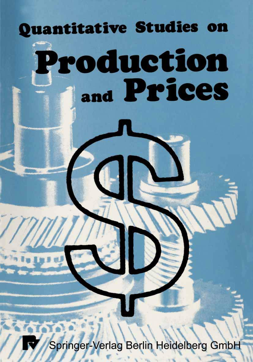 Quantitative Studies on Production and Prices (German Edition),Used