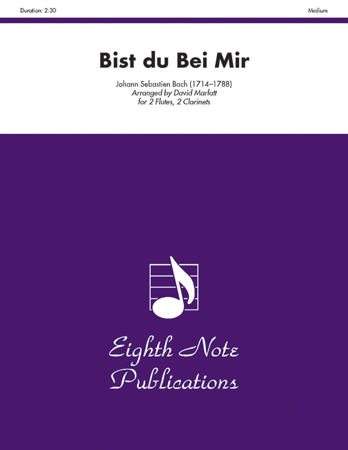 Bist Du Bei Mir: Score & Parts (Eighth Note Publications)