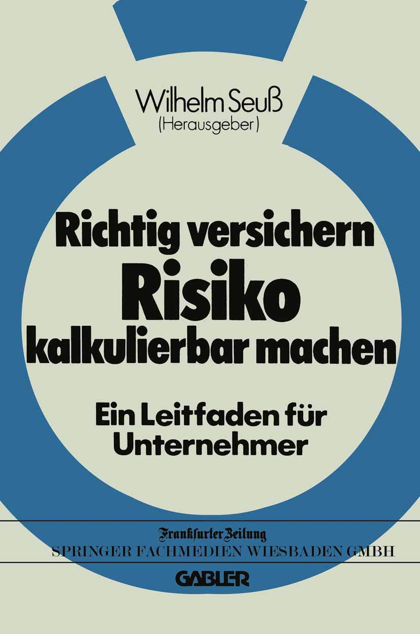 Richtig versichern  Risiko kalkulierbar machen (German Edition),Used