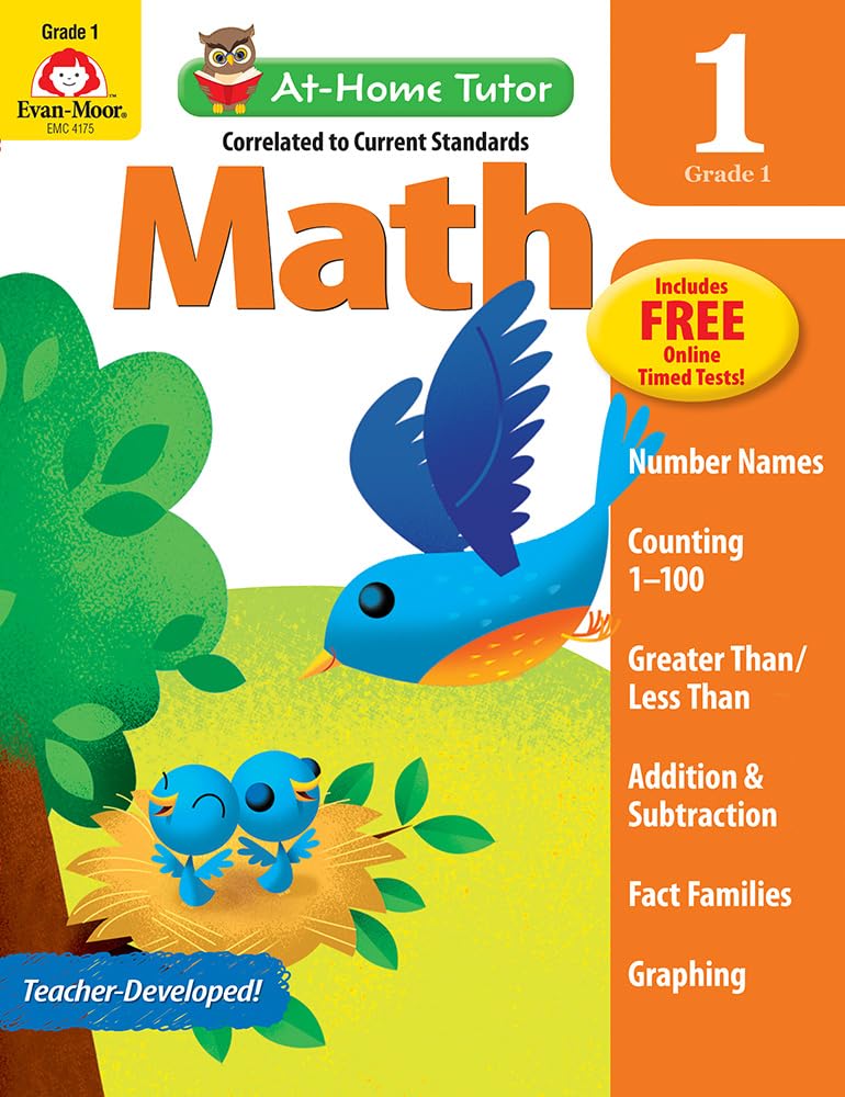 AtHome Tutor: Math, Grade 1 Workbook,Used