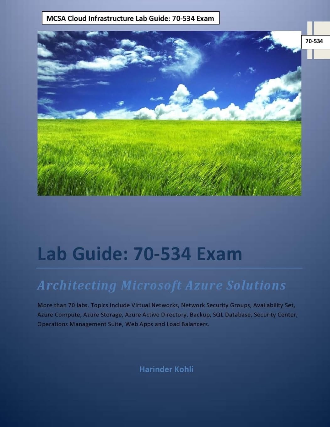 MCSA Cloud Infrastructure Lab Guide: 70534 Exam: Architecting Microsoft Azure Solutions,Used