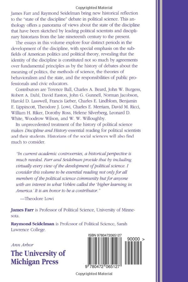 Discipline and History: Political Science in the United States,Used