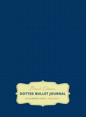 Large 8.5 x 11 Dotted Bullet Journal (Royal Blue #8) Hardcover  245 Numbered Pages,Used