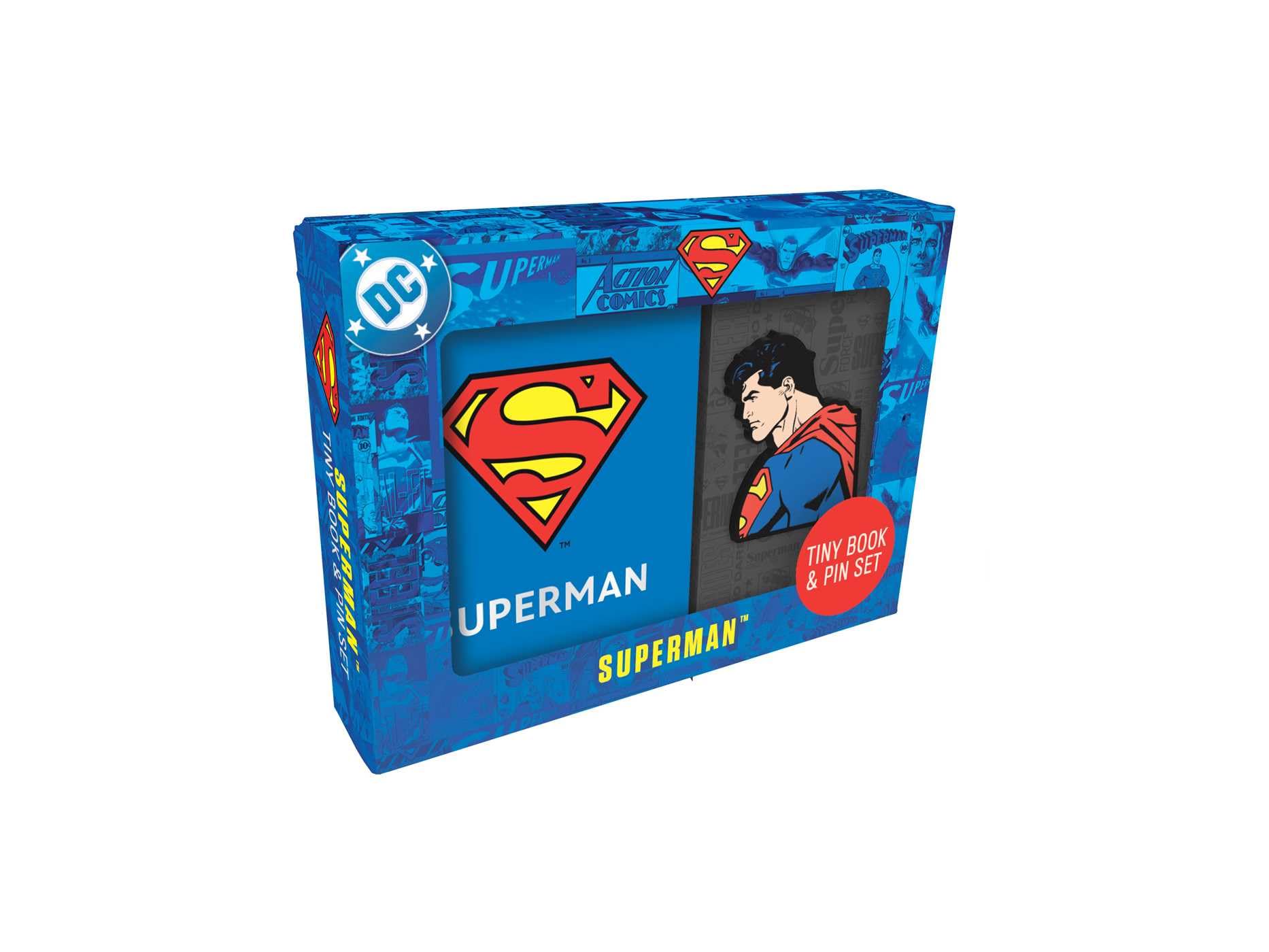 Dc Comics: Superman Tiny Book And Pin Set (Dc Super Heroes)