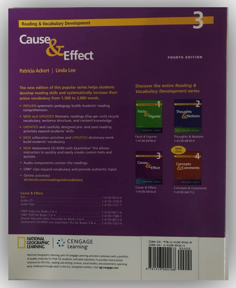 Cause & Effect (Reading & Vocabulary Development, 3),Used