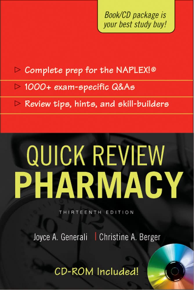 Quick Review: Pharmacy, Thirteenth Edition (APPLETON & LANGE'S QUICK REVIEW PHARMACY: QUESTIONS & ANSWERS),New