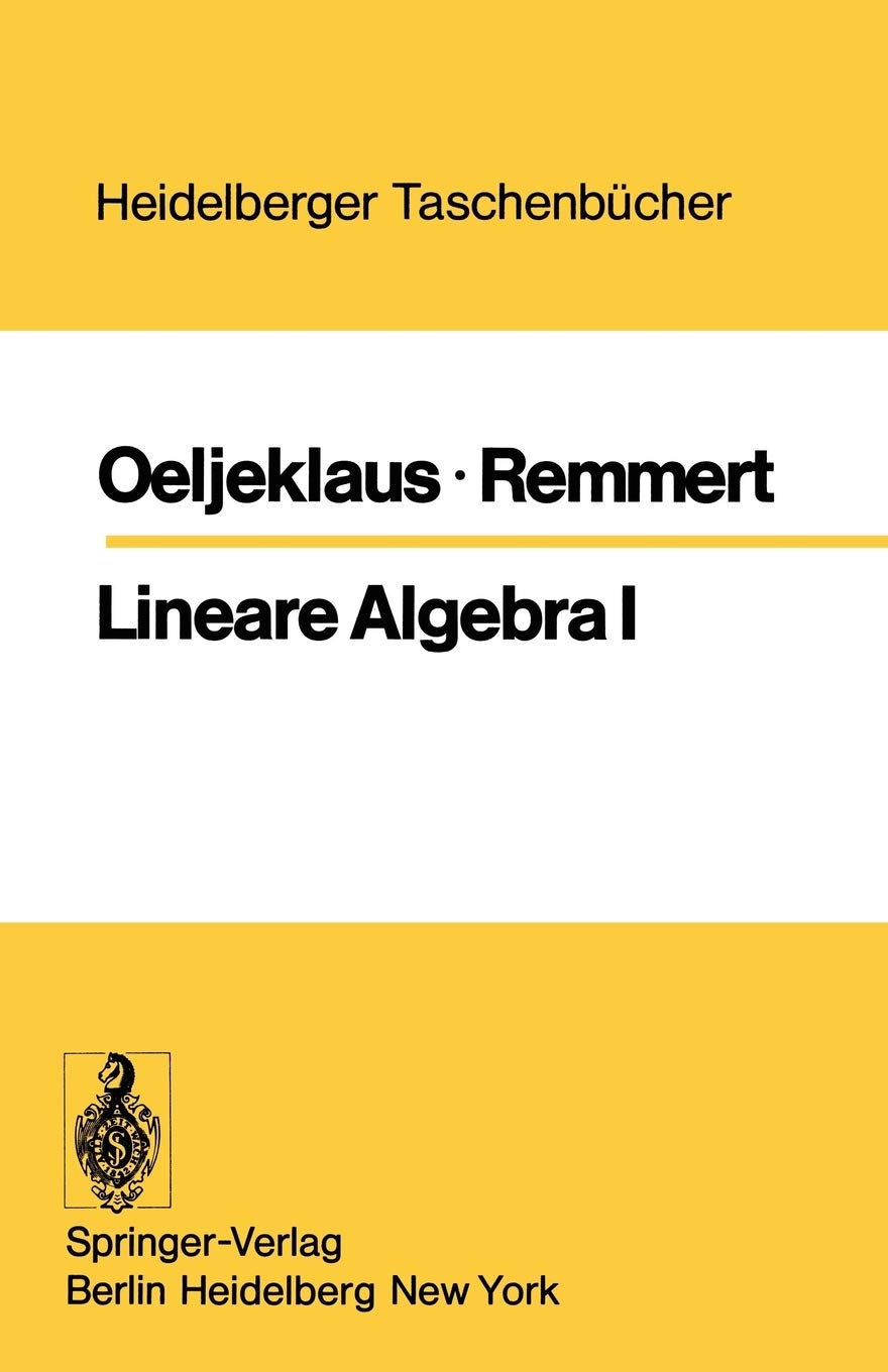 Lineare Algebra I (Heidelberger Taschenbcher, 150) (German Edition),Used