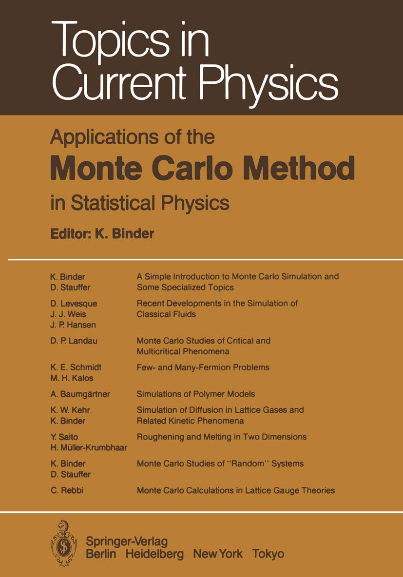 Applications of the Monte Carlo Method in Statistical Physics (Topics in Current Physics),Used