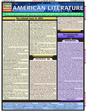 American Literature (Quickstudy Reference Guides  Academic),Used