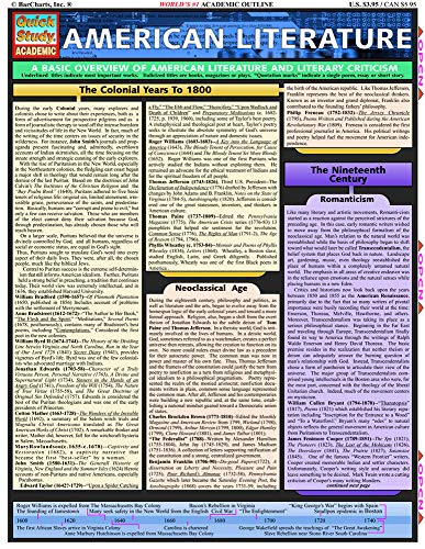 American Literature (Quickstudy Reference Guides  Academic),Used