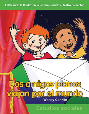 Dos amigos planos viajan por el mundo: Grades 34 (Building Fluency Through Reader's Theater),Used